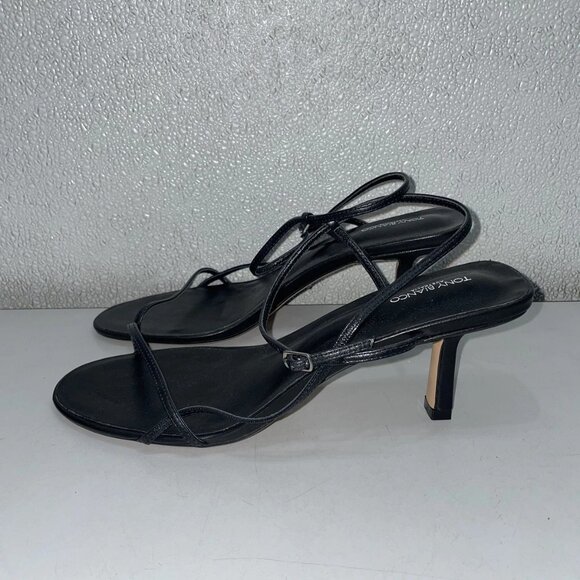 Tony Bianco Caprice Black Kid Sandal Heel Women's US 10 - Picture 3 of 7